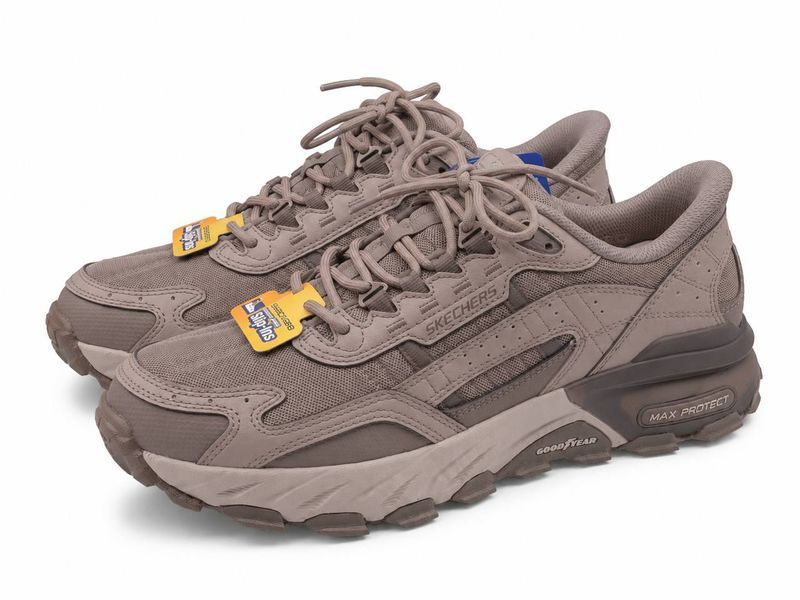 Кросівки чоловічі бежеві Skechers Max Protect 237966 TPE фото