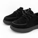 Кеди жіночі Restime з натуральної замші, утеплені хутром(чорні) 26804-1 фото 6