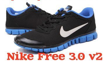 Кросівки  Free Run чорні з синім 112 фото